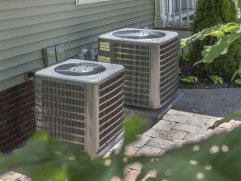 AC Unit Outside the House